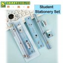 學生文具組(可愛卡通學校辦公書寫學生文具)(5 件套鉛筆套裝削鉛筆機橡皮擦尺兒童套裝) 學生文具組(可愛卡通學校辦公書寫學生文具)(5 件套鉛筆套裝削鉛筆機橡皮擦尺兒童套裝)