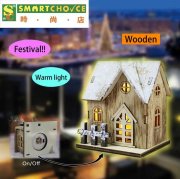 木製LED聖誕屋發光木屋(聖誕村屋)(溫馨氣氛) 木製LED聖誕屋發光木屋(聖誕村屋)(溫馨氣氛)