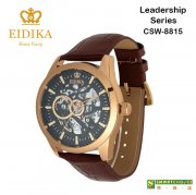 CSW-8815 Mechanical watches (Rose Gold Appearance) (Brown Strap)(Japan Made Movement)  CSW-8815 Mechanical watches (Rose Gold Appearance) (Brown Strap)(Japan Made Movement)